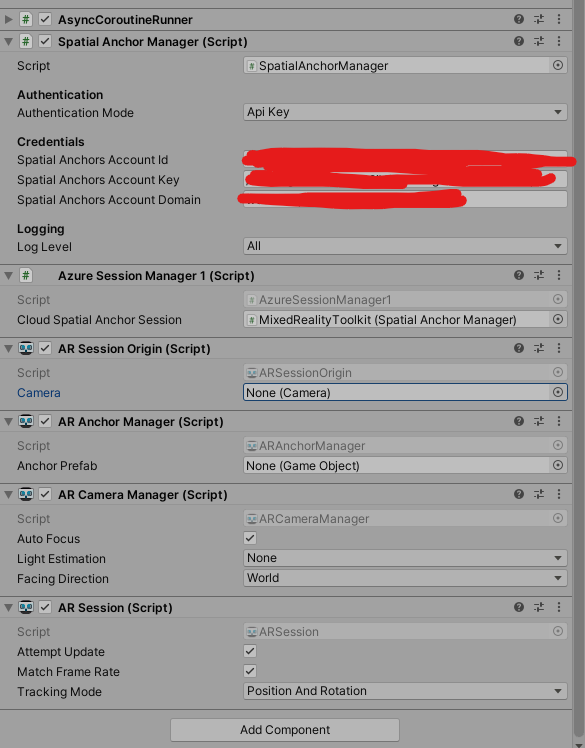 SpatialAnchorManager is improperly configured · Issue 348 · Azure