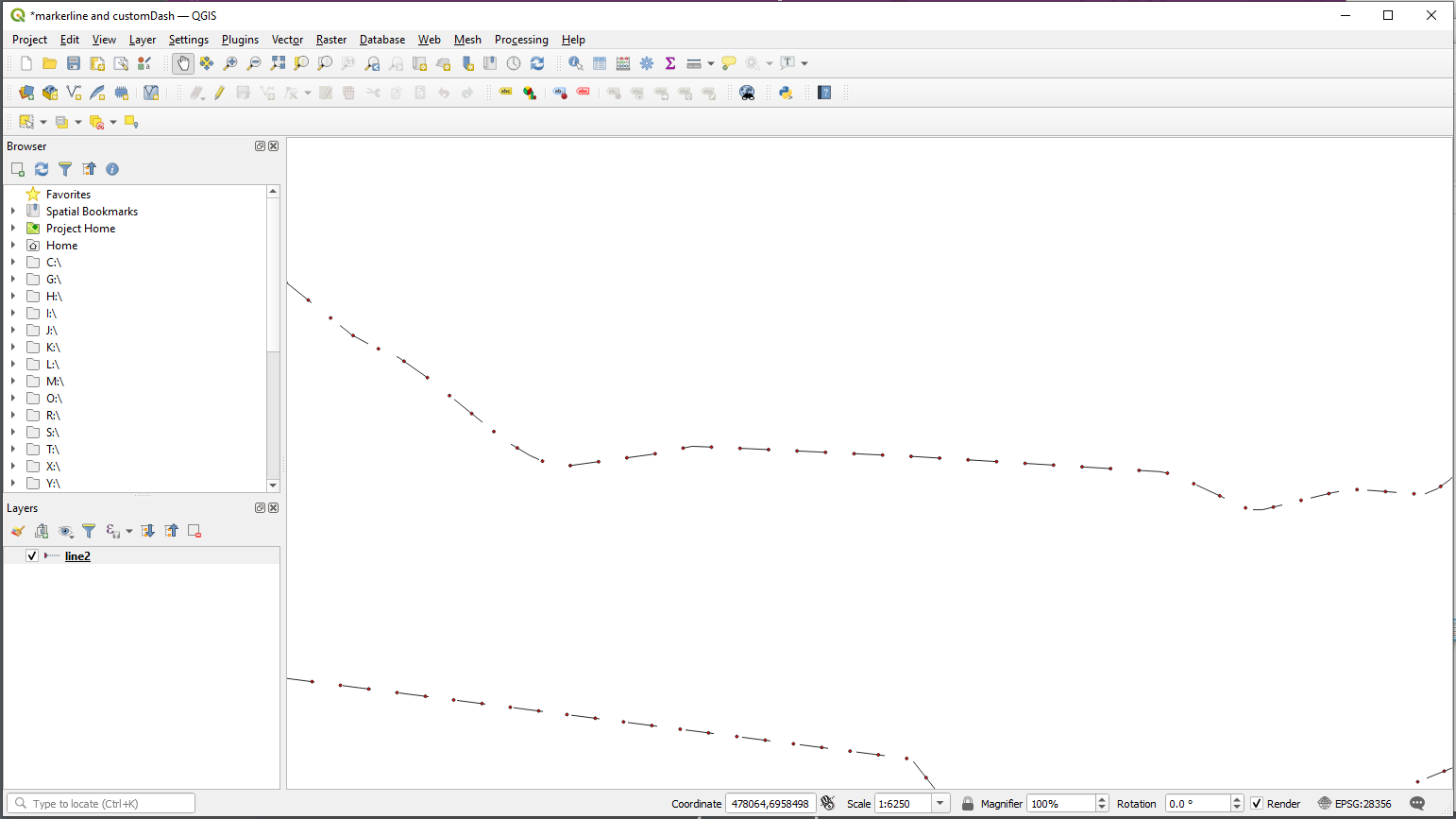Marker line with custom dash · Issue #28910 · qgis/QGIS · GitHub