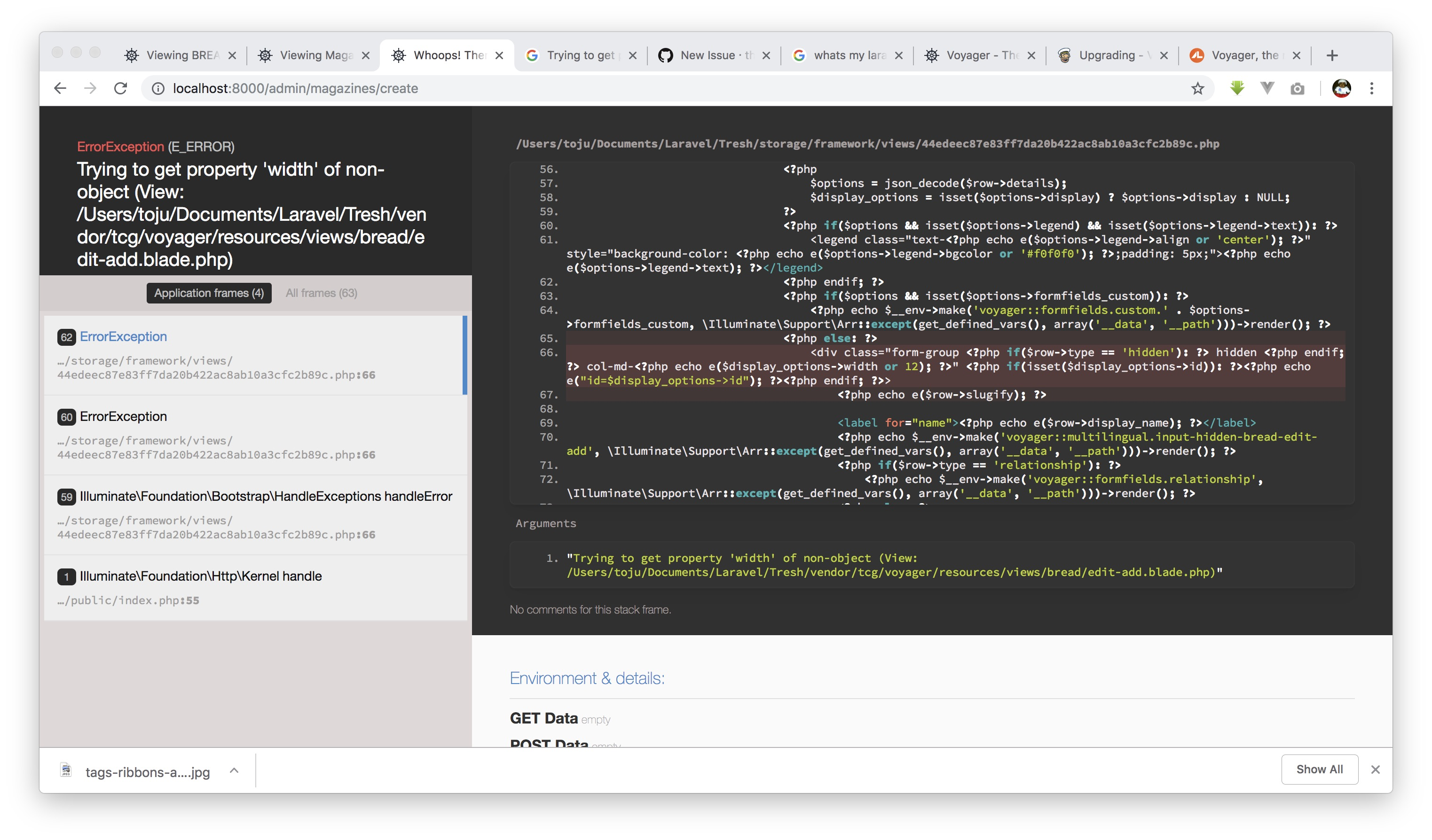 Error adding content to bread · Issue #3673 · thedevdojo/voyager · GitHub