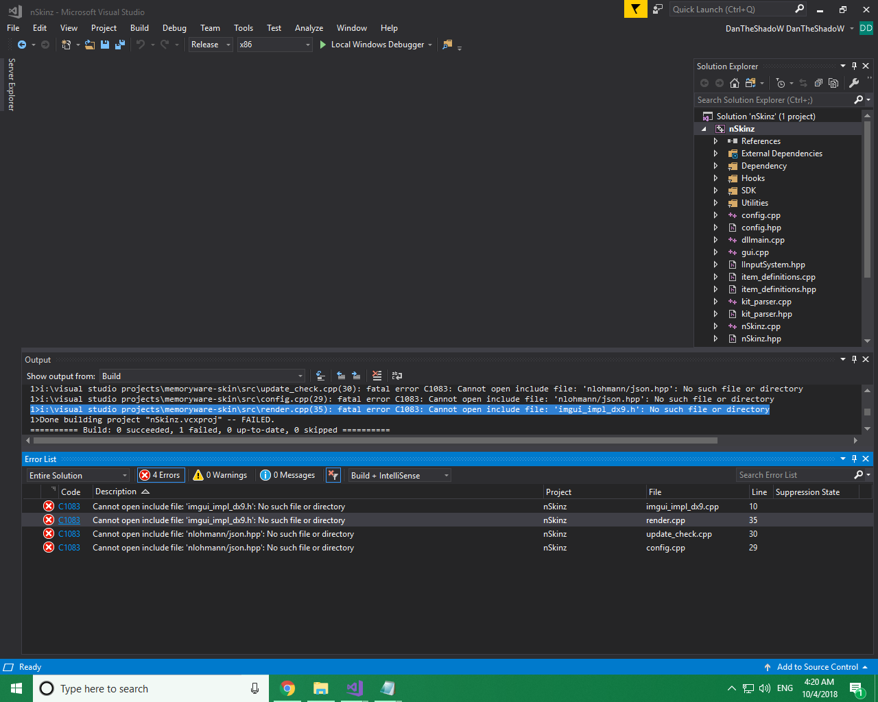 Build error · Issue #117 · namazso/nSkinz · GitHub