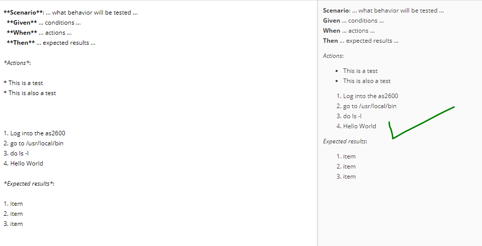 Test Case Body in Markdown not rendered correctly. · Issue #2511 ...