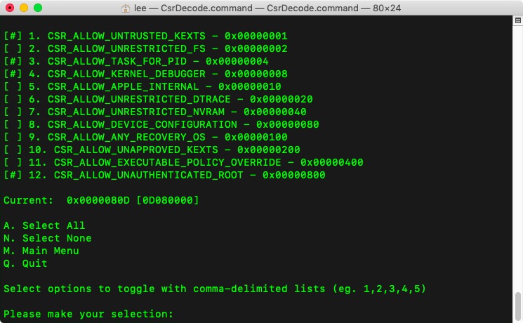 [SOLVED]: please include two missing SIP values in Clover boot GUI ...