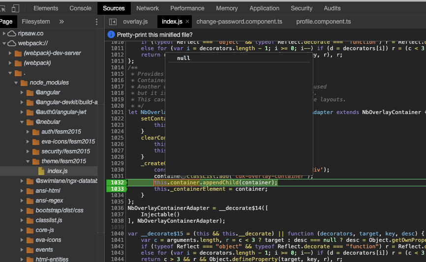 core.js9110 ERROR TypeError Cannot read property 'appendChild' of