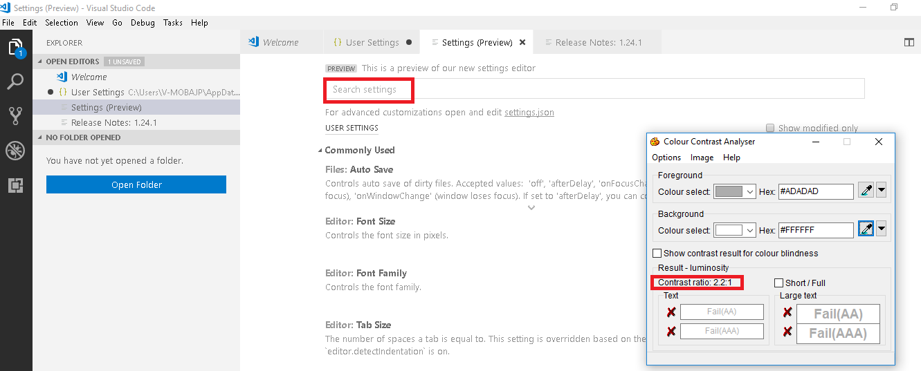 [Accessibility]A11y_VSCode_PreviewSettings_ColorContrastColor contrast