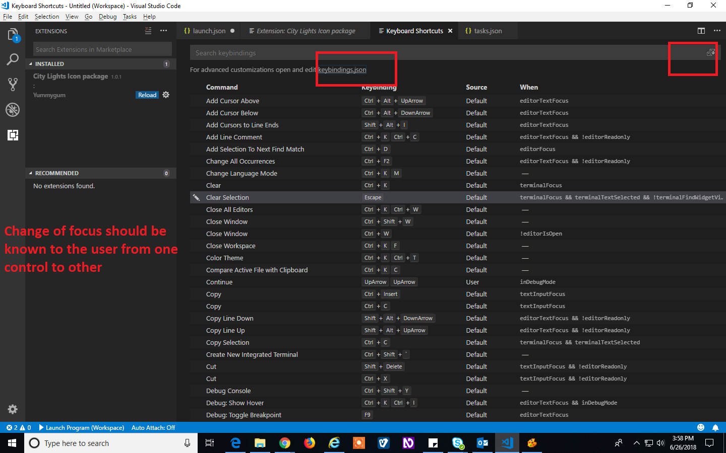 Settings: Keyboard focus color is not clearly visible on Sort by ...