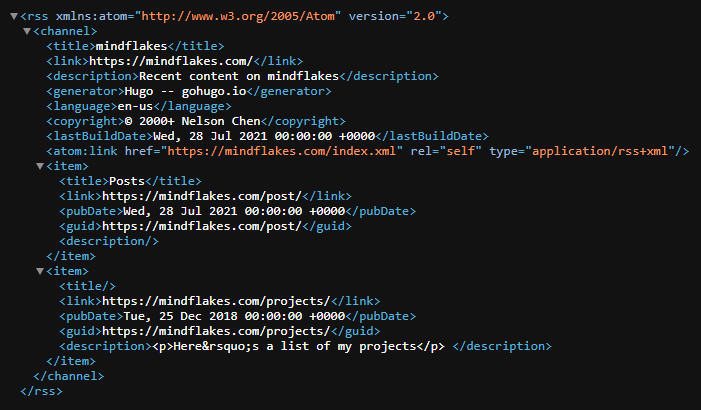 RSS Feed Broken · Issue #4 · nelsonjchen/mindflakes.com · GitHub