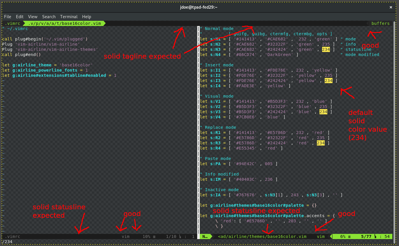statusline and tabline can't be made transparent · Issue #1911 · vim ...