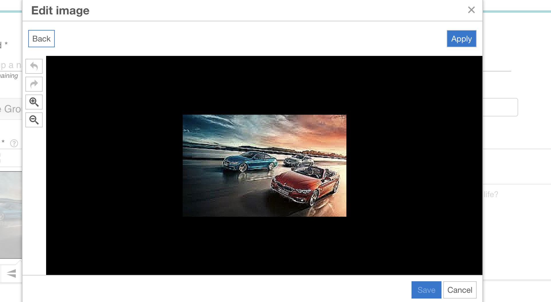 Sharpen Image Slider Not Appearing. Blank space where slider should be