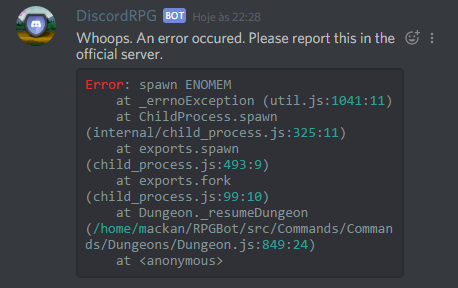 Dungeon Error · Issue #670 · DiscordDungeons/Bugs · GitHub