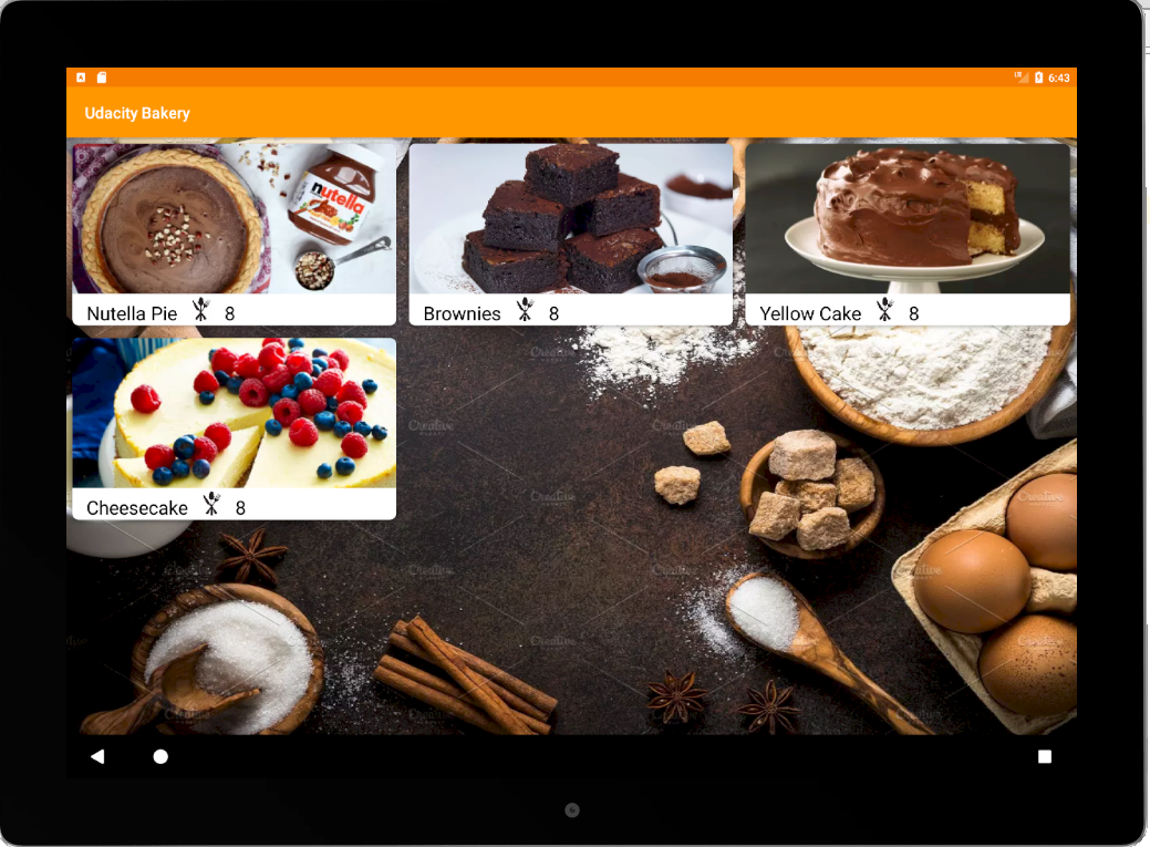 GitHub - SaiManidevi/UdacityBakery: A Baking App that displays desserts ...