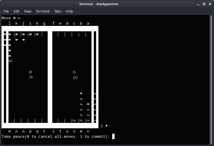 GitHub - Khachatur01/backgammon-cpp: Backgammon game for console · GitHub