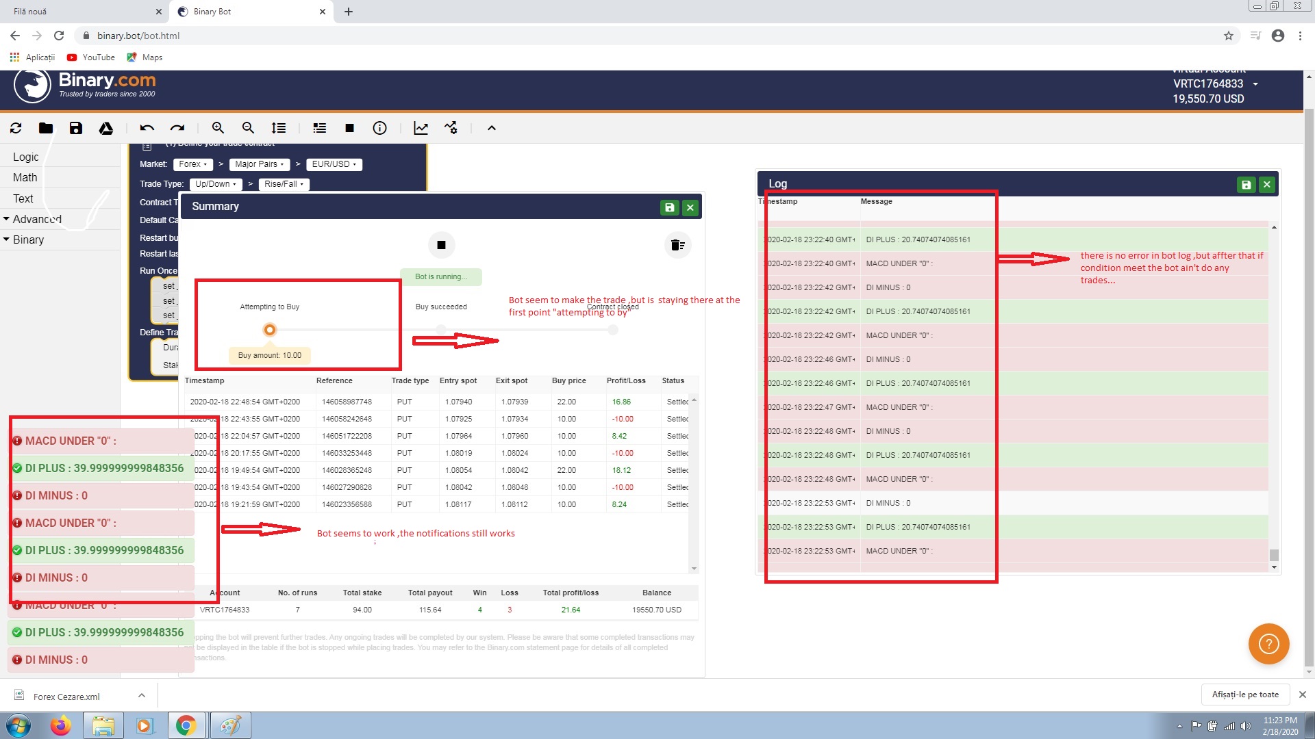 Forex Bot with some kind of technical issue.. · Issue #2475 · binary ...