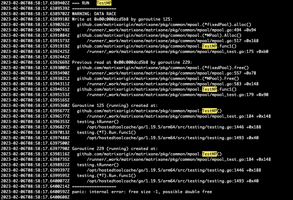 [Bug]: UT case TestMP failed, meet DATA RACE · Issue #7867 ...