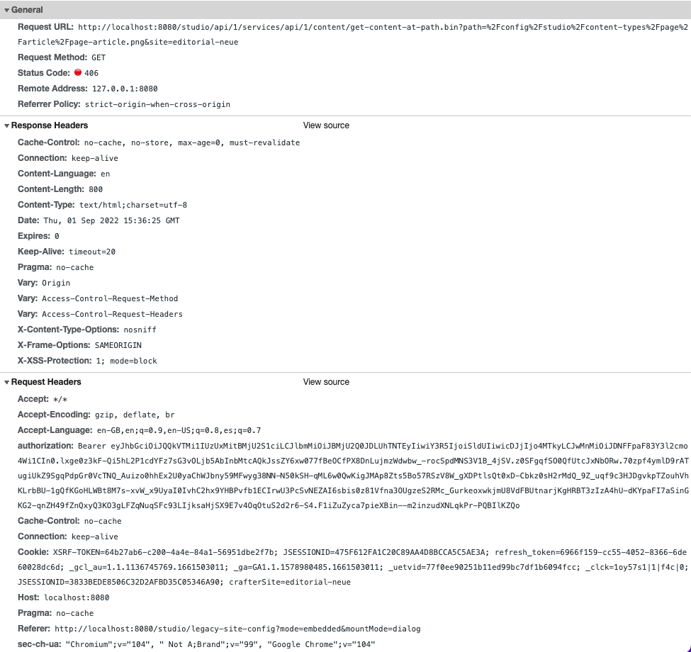 [studio] Content type preview images are not getting shown (`api/1 ...