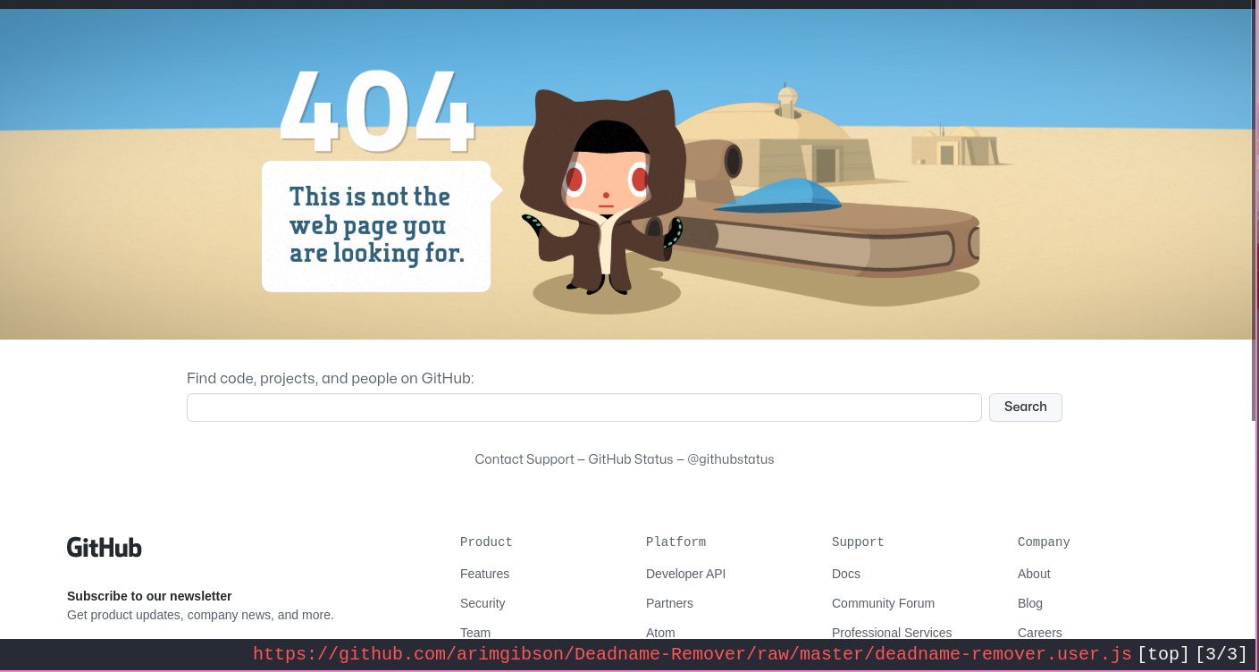 The greasemonkey files aren't found · Issue 527 · arimgibson/Deadname