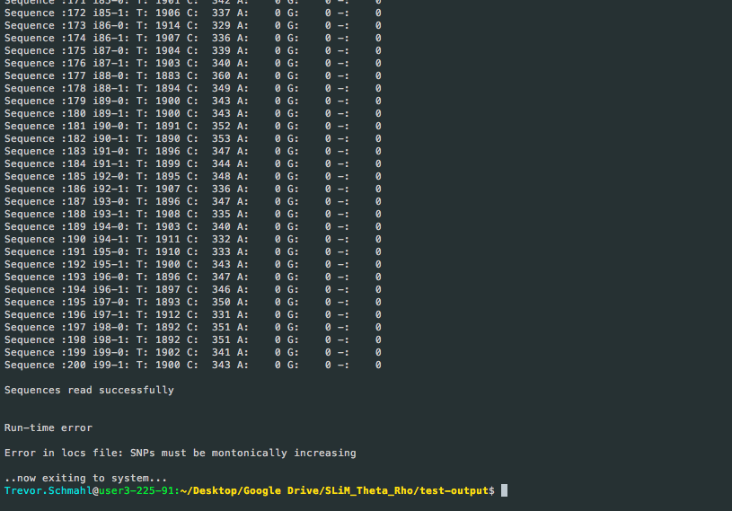 LDhat Error in locs file: SNPs must be montonically increasing · Issue ...