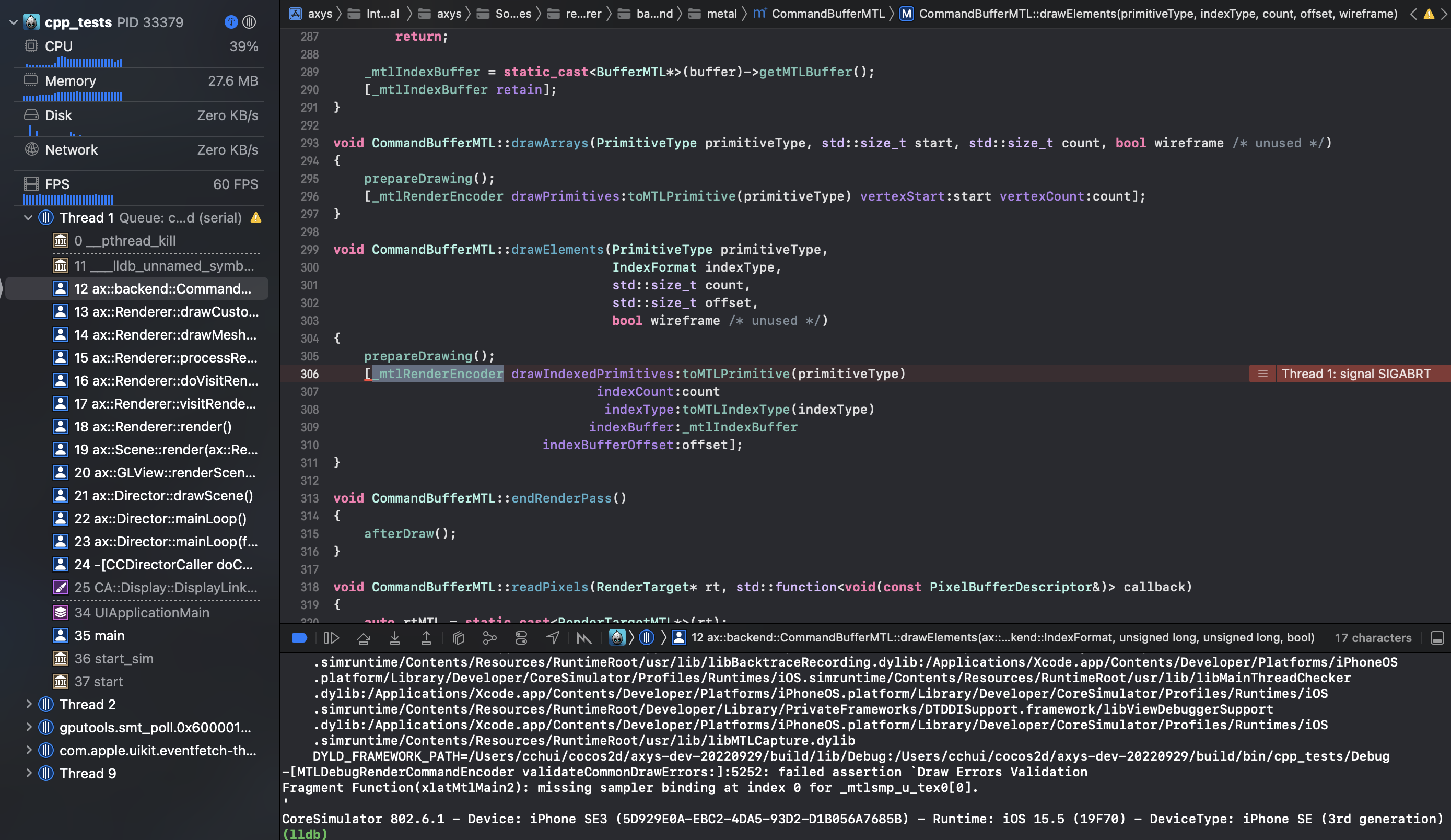 Physics3D Test in cpptests throws SIGABRT after fixing issue 861