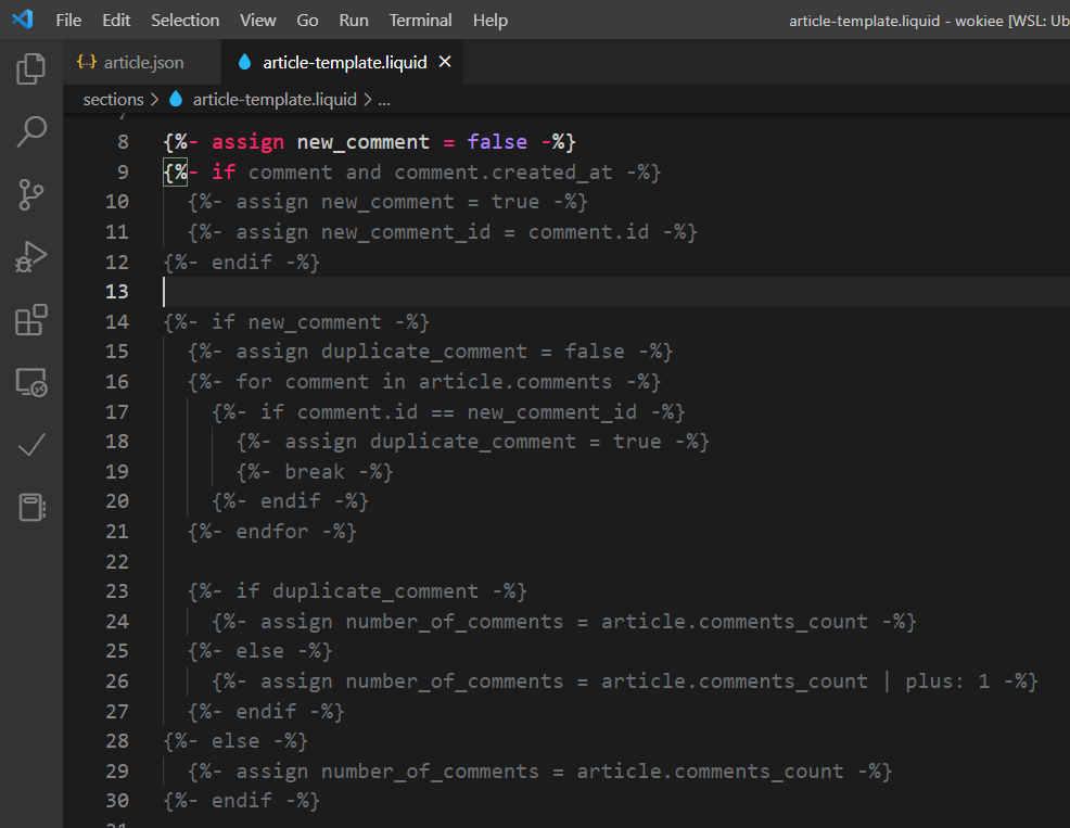 Variables named "comment" mess with syntax highlighting. · Issue #13 ...
