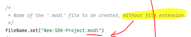 Update generated skeleton fileName property description to clarify the ...