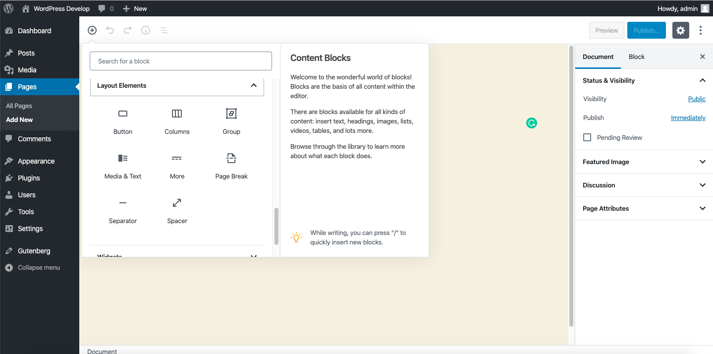 I didn't find the navigation block in the dev version · Issue #18242 ...