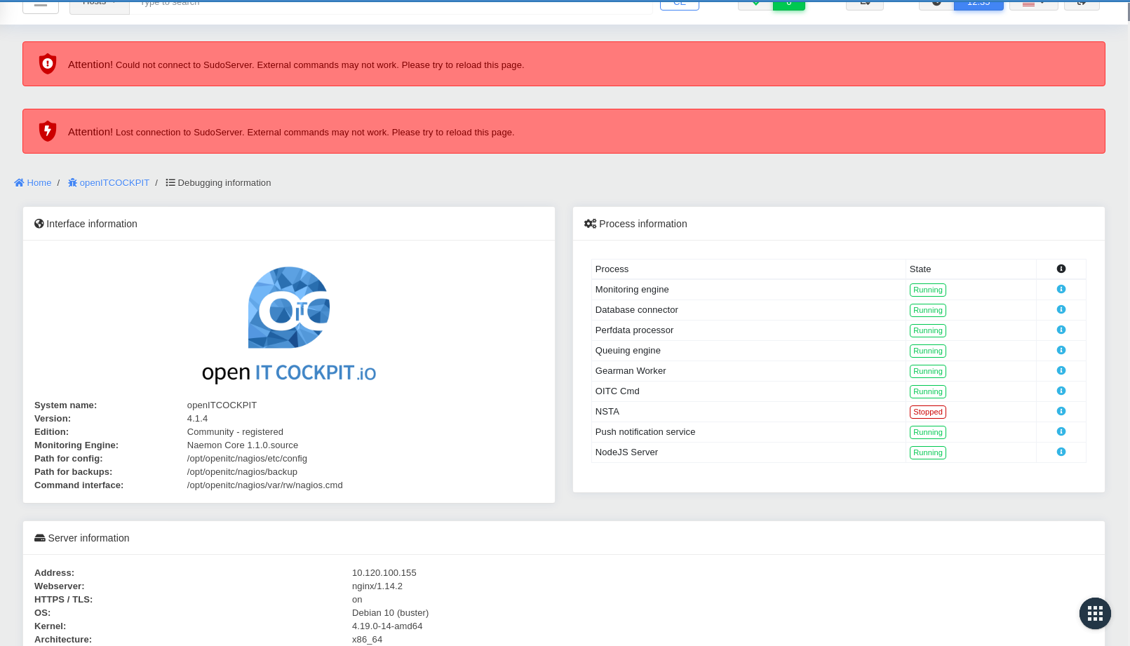 SudoServer error after logging into web ui through reverse proxy ...