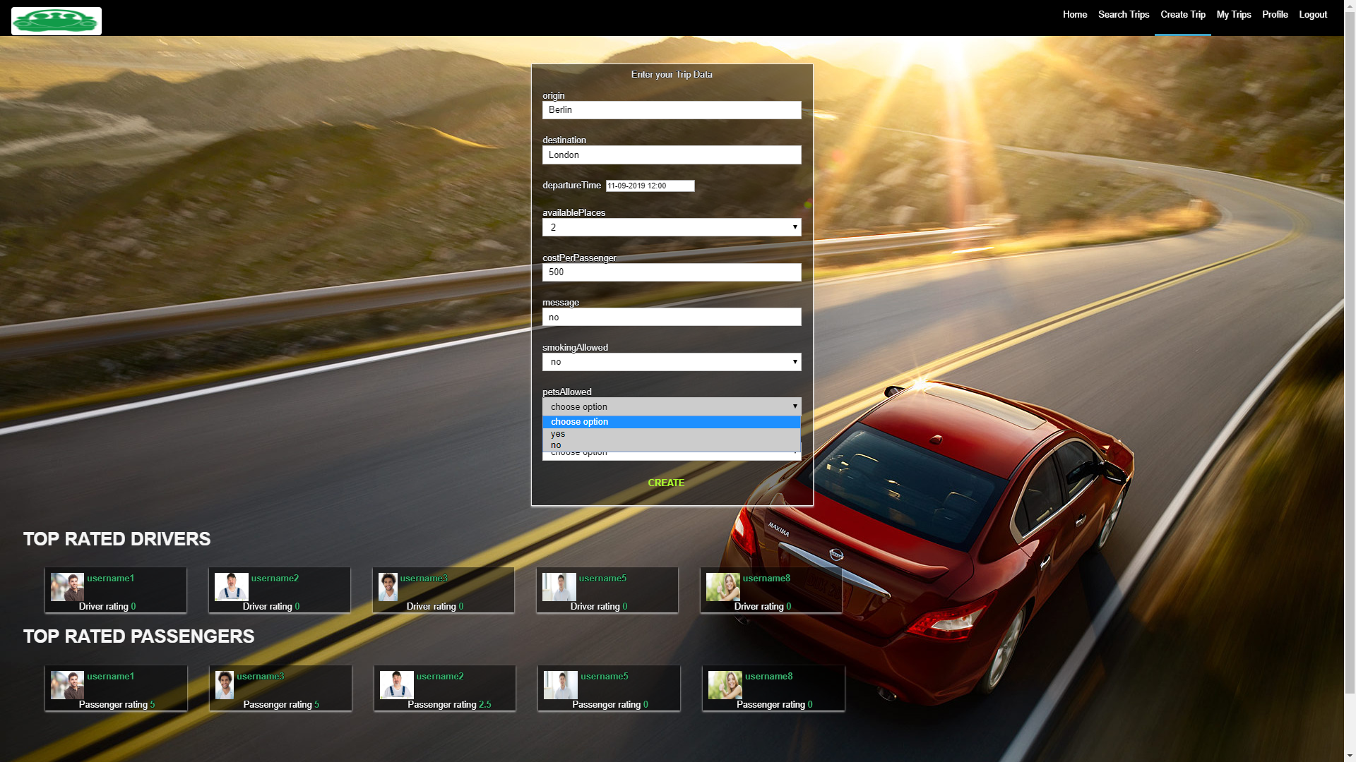 GitHub - detelinradev/carpooling: This is a project for car sharing ...