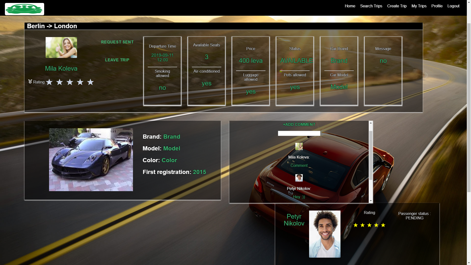 GitHub - detelinradev/carpooling: This is a project for car sharing ...