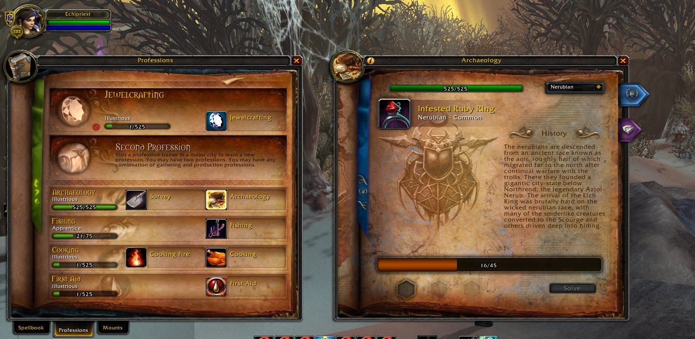 [profession] Archaeology missing nerubian crafting · Issue 2201