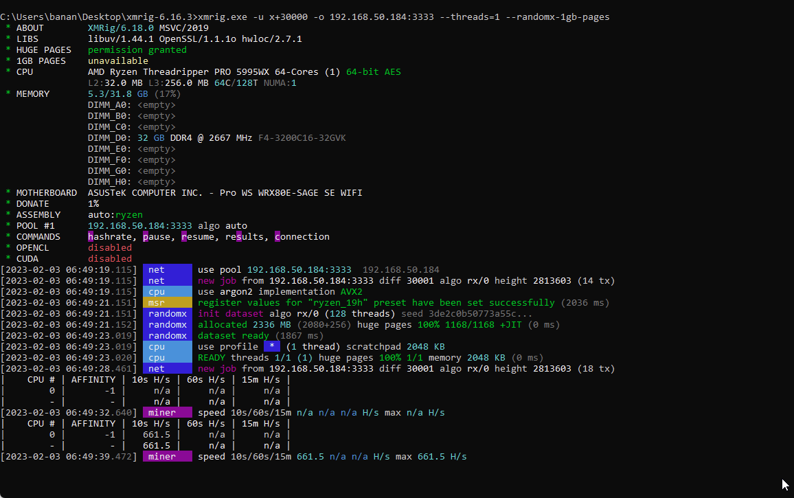 AMD Threadripper PRO 5995WX 64-cores, with huge pages, 1gb pages and 64 ...