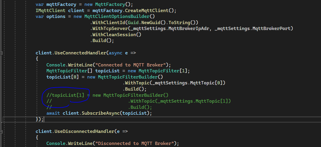 How to subscribe to several topics · Issue #1538 · dotnet/MQTTnet · GitHub