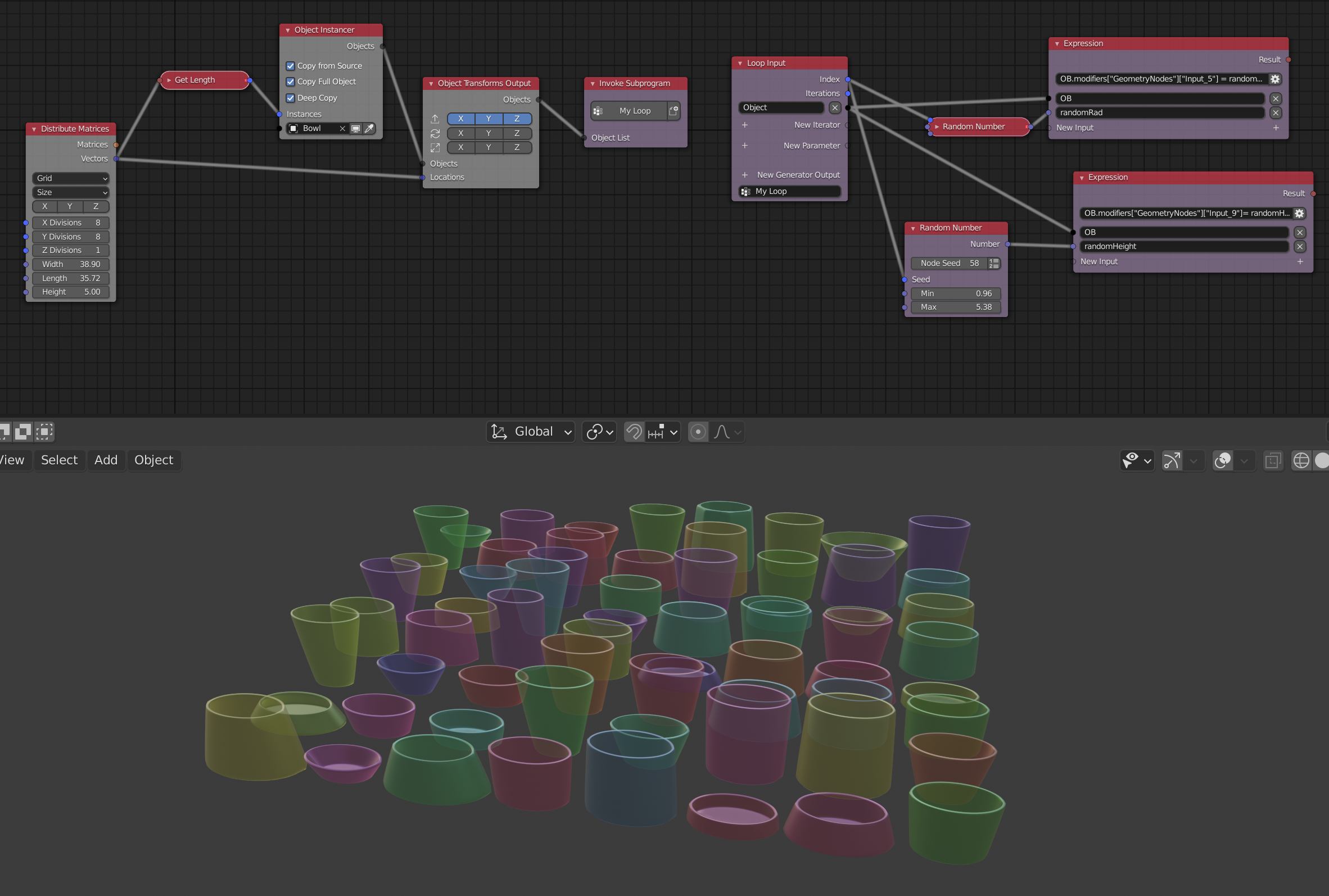 LIVENODING Simple Bowls Variations Geometry Nodes and Animation Nodes ...