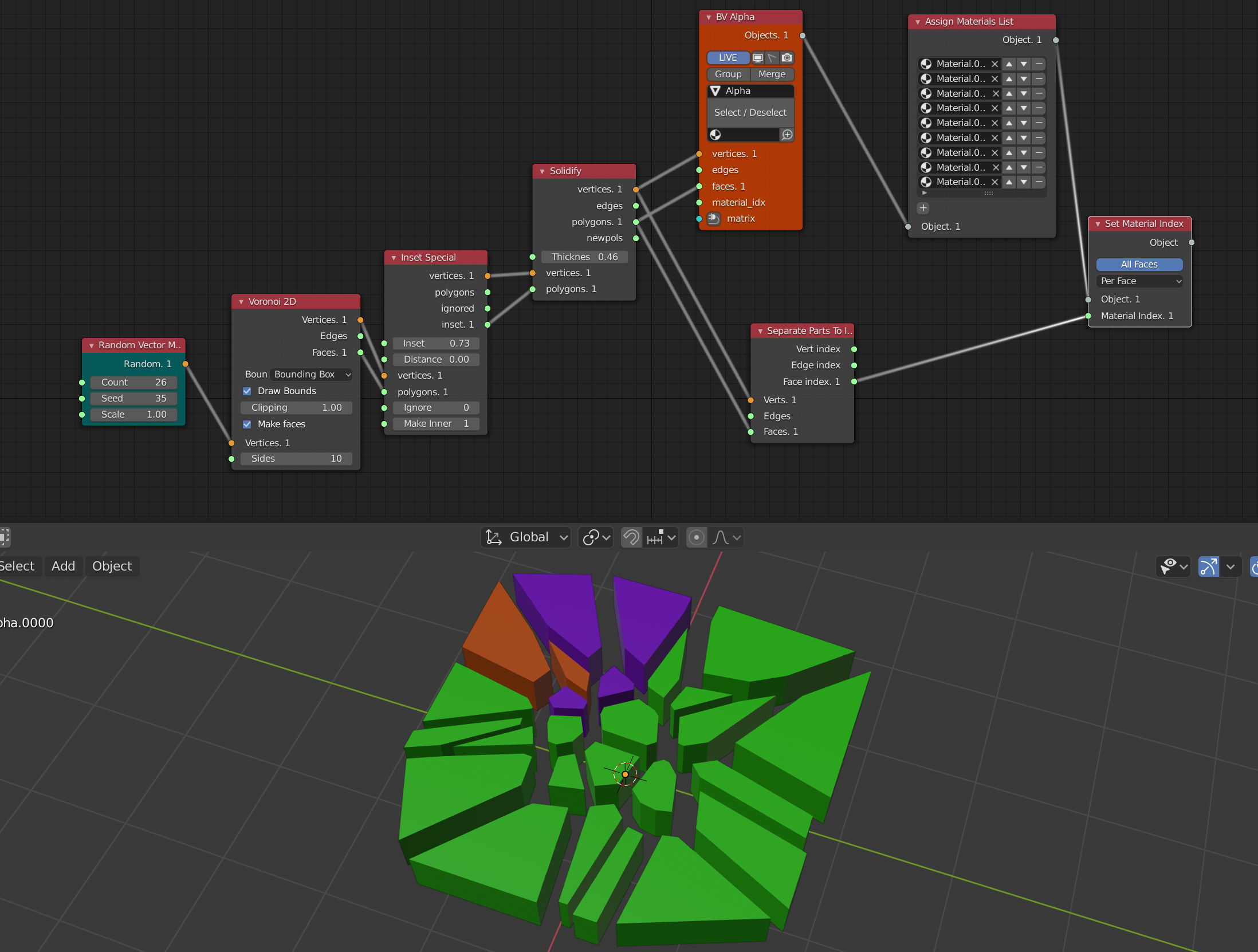 Assigning Random Material Into An Object With Many Islands Without ...