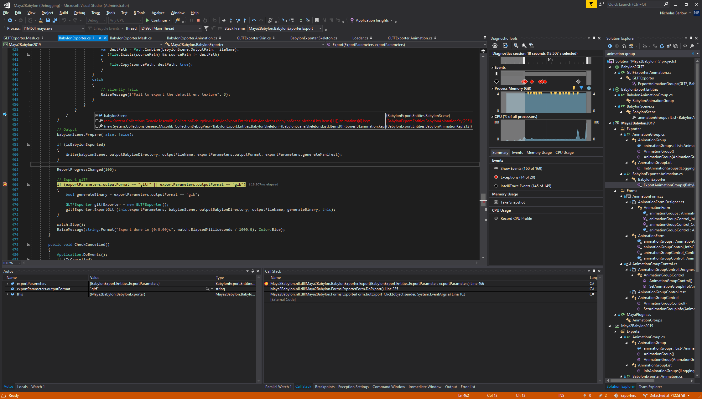 Maya skeletal animation regression · Issue #657 · BabylonJS/Exporters