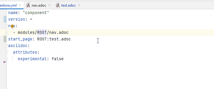 Provide a better editing experience for antora.yml · Issue #769 ...