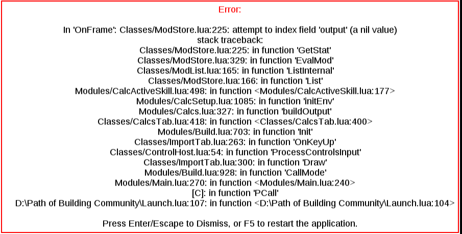 Error when loading PoB that was working in the previous version · Issue ...