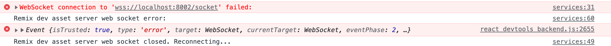 Websocket server error with express and https on localhost (live reload ...