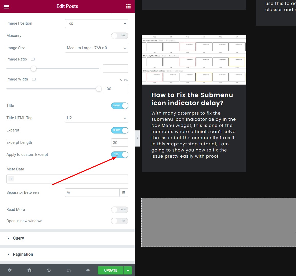 Length of the excerpt not working in Post widget (elementor pro