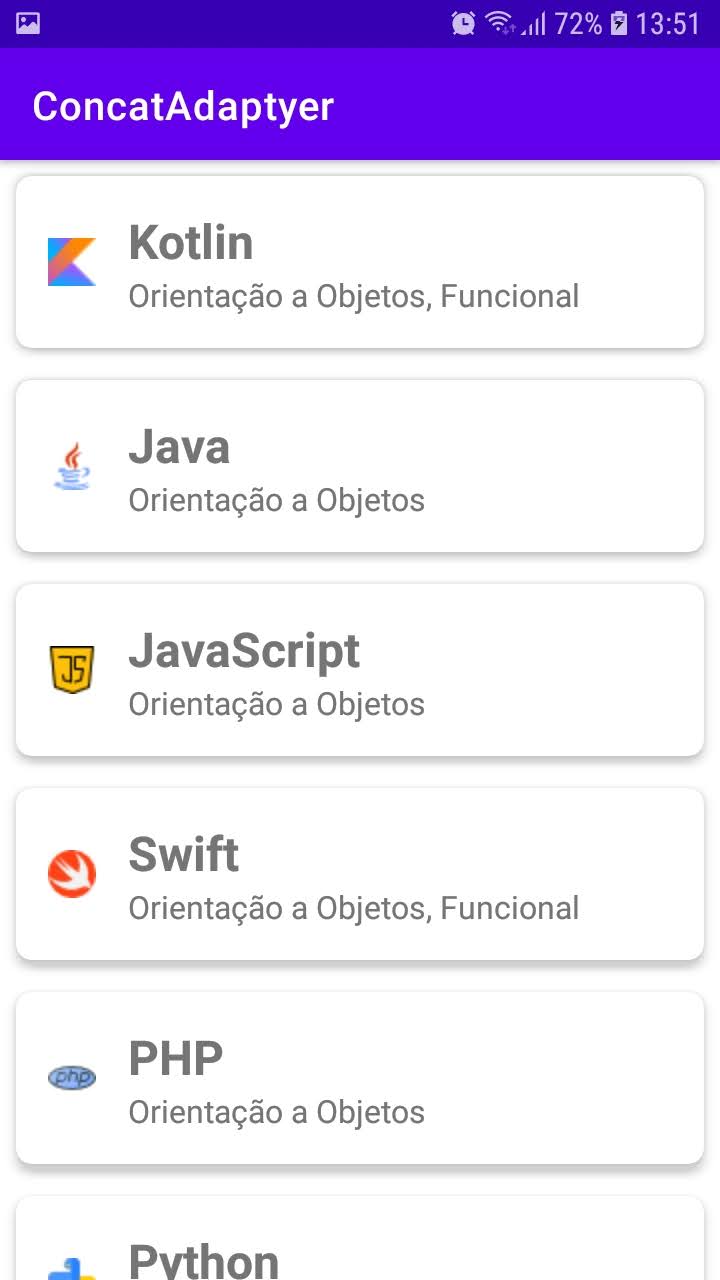 GitHub - Wemerson0014/ConcatAdapter: Implementação do Adapter do ...