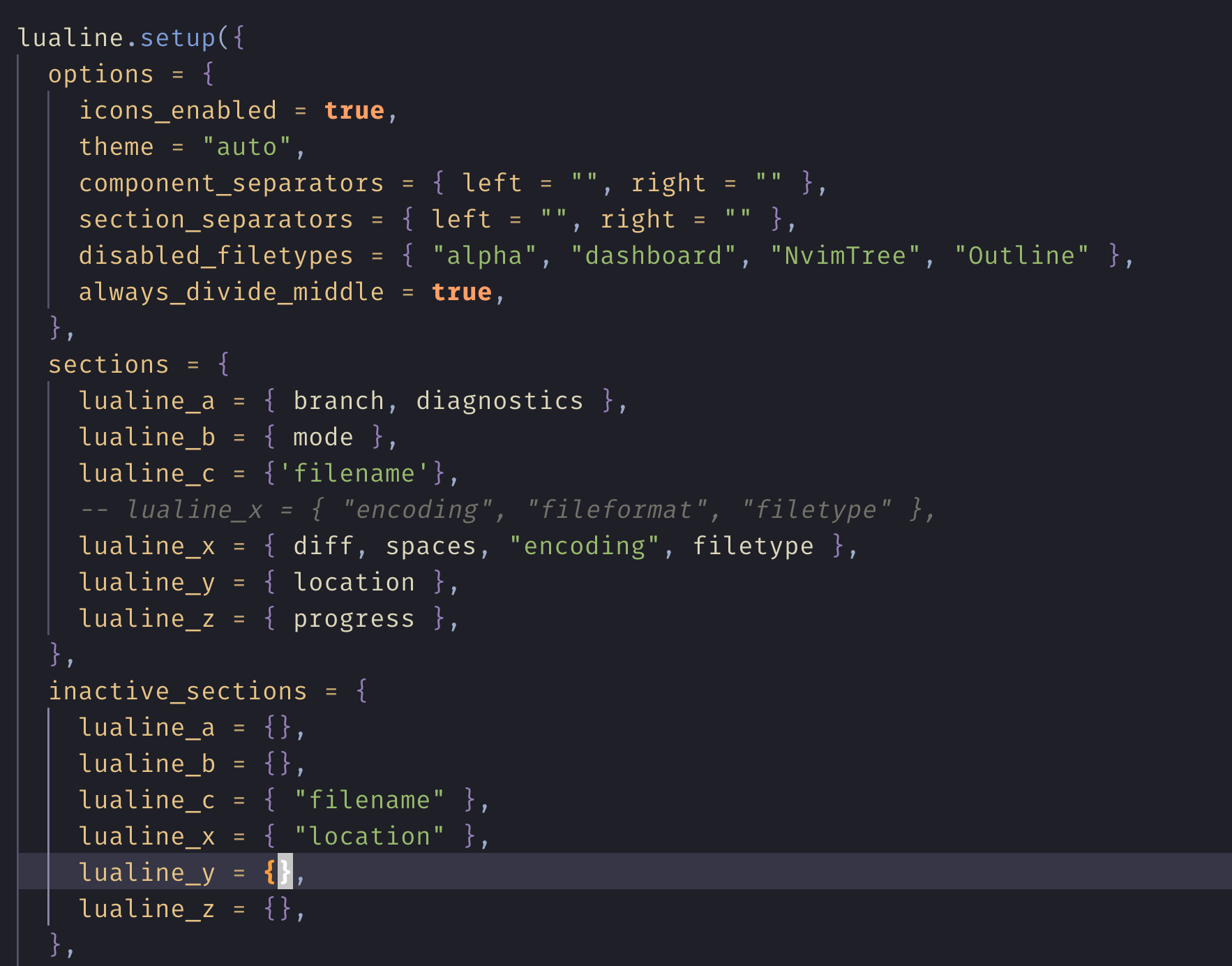 Bug: Inactive section is not visible · Issue #630 · nvim-lualine ...