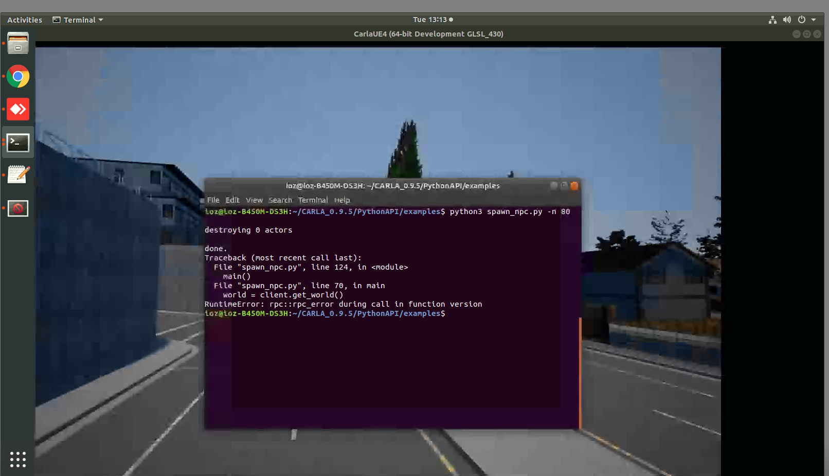 getting RuntimeError: rpc::rpc_error during call in function version ...