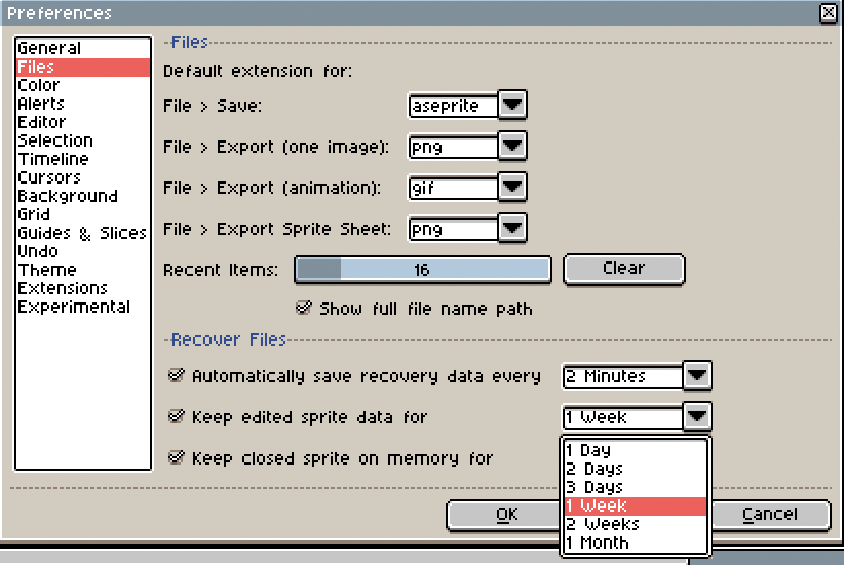 Easy way to handle all recovery backups. · Issue #2825 · aseprite ...