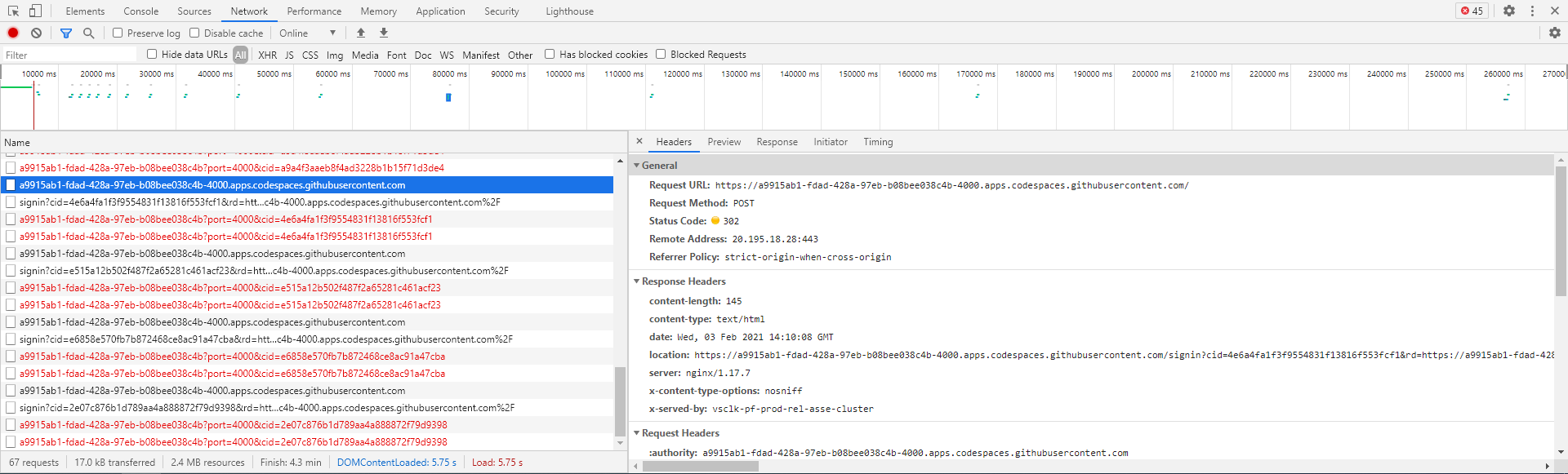 Running the GraphQL Playground on Github CodeSpace (CORS Error on Cloud ...