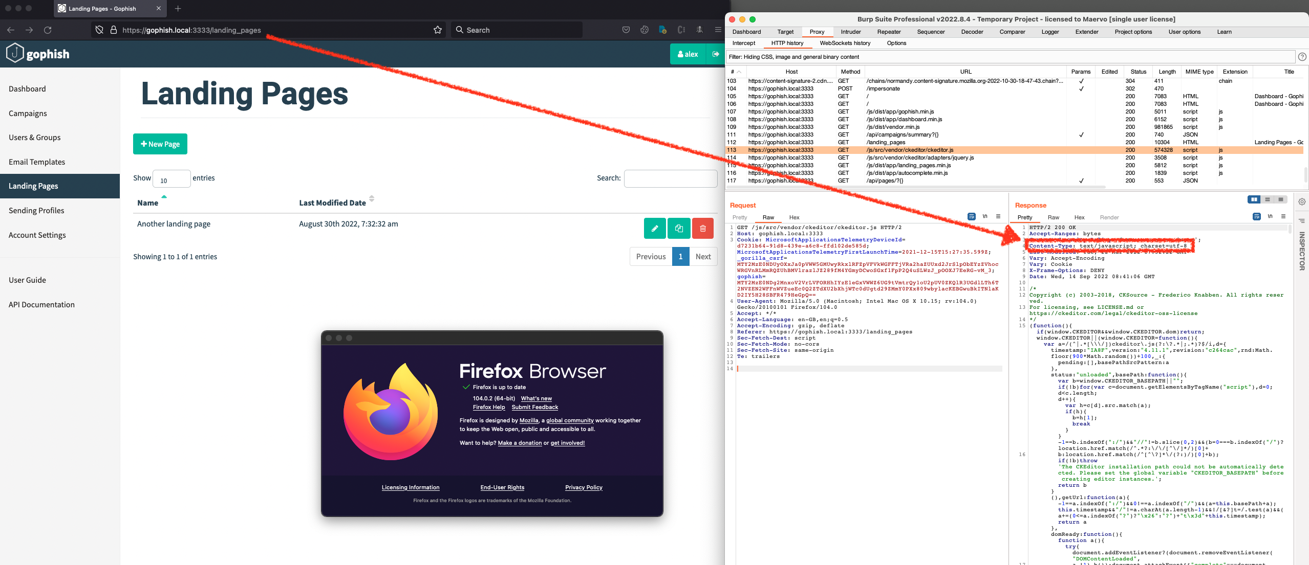 Go Phish loading loop at landing pages · Issue 2596 · gophish/gophish