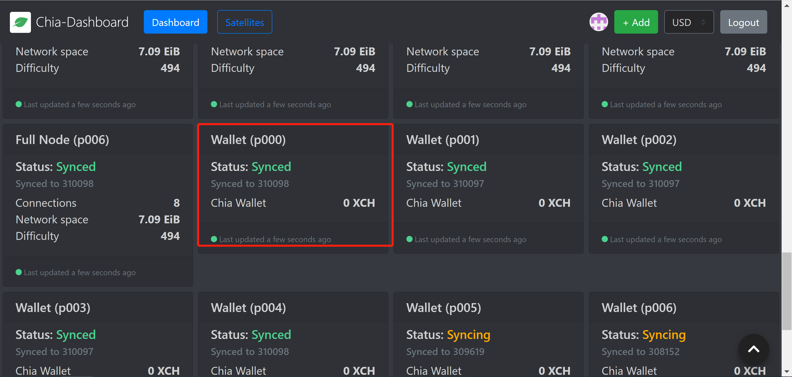 why Harvester (p000) Status Disconnected, but Full Node (p000) Status