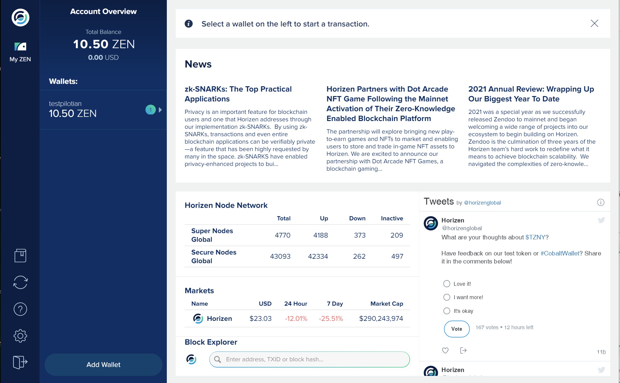 iantheitguy/Sphere by Horizen and Cobalt browser wallet