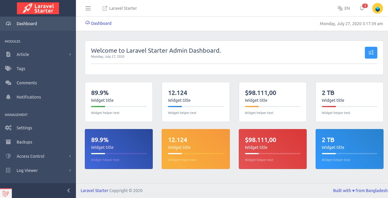 Backend Dashboard