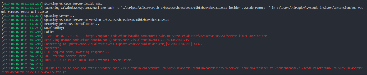 wslerror
