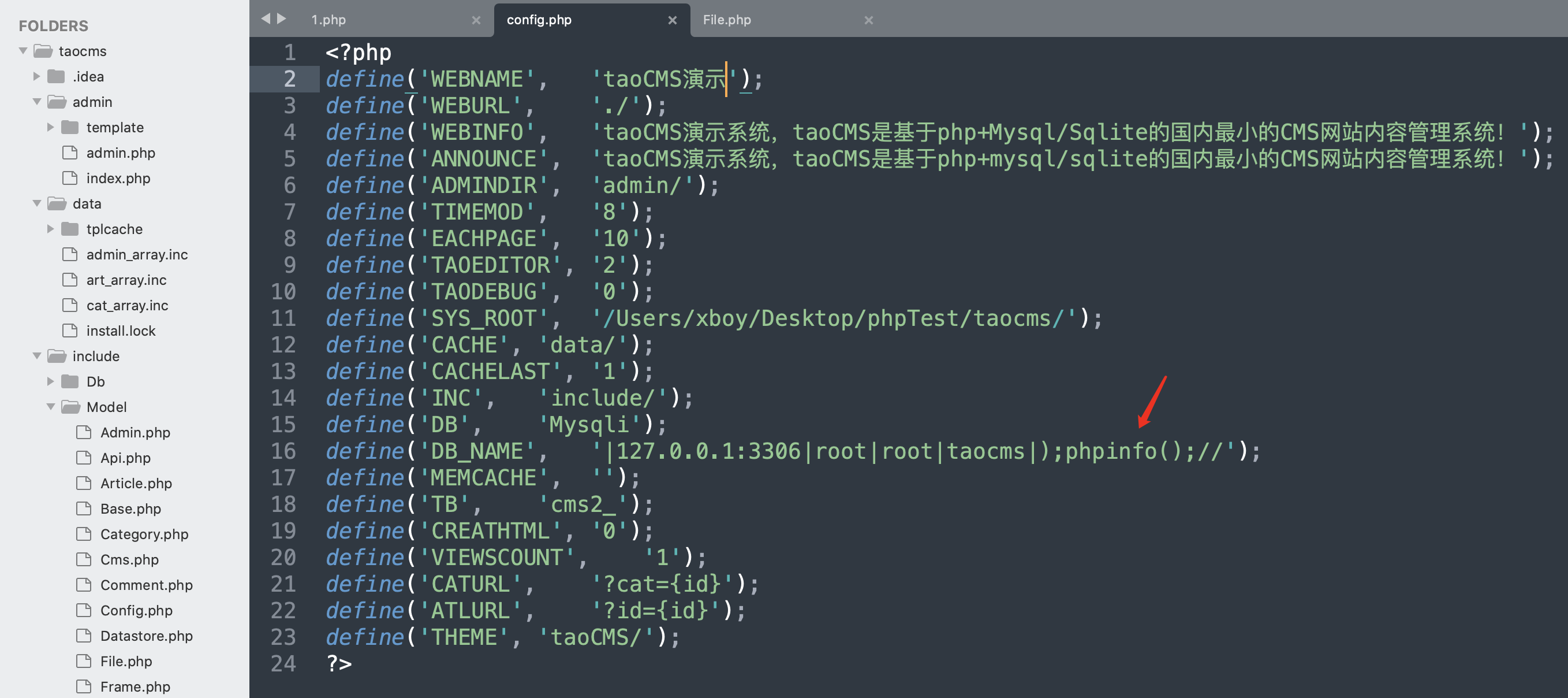 cms-pentest/taocms-代码审计练习.md at main · chasingboy/cms-pentest · GitHub