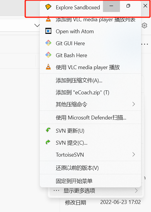 Unable to click on the first option in the right-click menu that covers ...