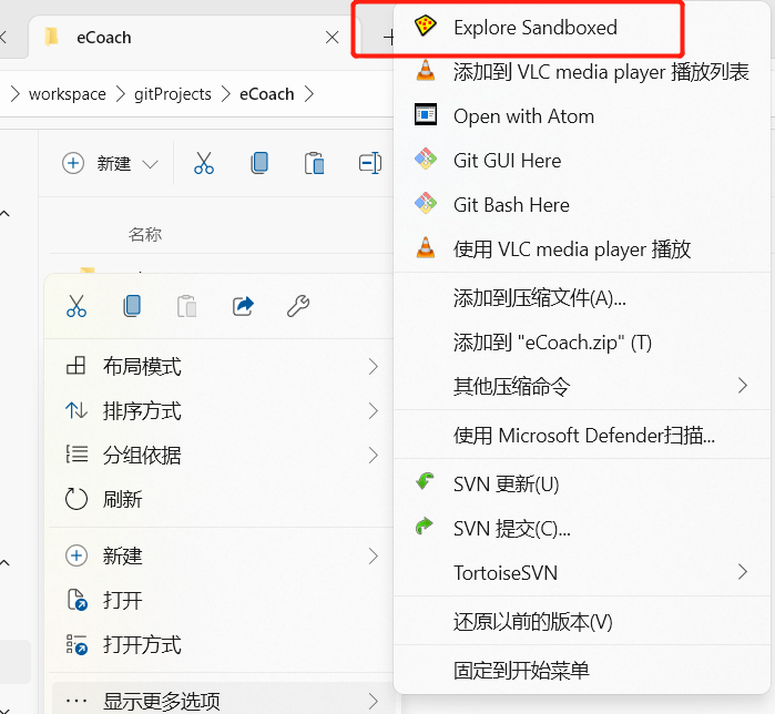 Unable to click on the first option in the right-click menu that covers ...